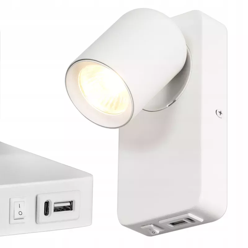 LAMPA NOCNA LED GU10 KINKIET DO CZYTANIA Z USB-5904703010951