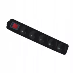 2156 Przedłużacz czarny 5x230V 1,5m włącznik SILO LVT-5904703013938