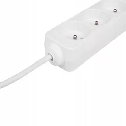 Przedłużacz listwa zasilająca 3m UZIEMIENIE 3 GNIAZD BIAŁY 3x1MM-5904703014003