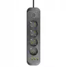 Przedłużacz listwa 2m zasilająca 4x USB UZIEMIENIE 4 GNIAZDA CZARNY 3x1MM-5904703013747
