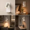 Kinkiet do czytania lampa ścienna GU10 LED USB biały-5904703015468