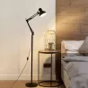 Lampa Stojąca Podłogowa LED czarna 185cm Do Czytania E27-5904703017301