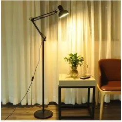 Lampa Stojąca Podłogowa LED czarna 185cm Do Czytania E27-5904703017301