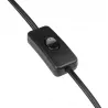 Lampa Stojąca Podłogowa LED czarna 185cm Do Czytania E27-5904703017301