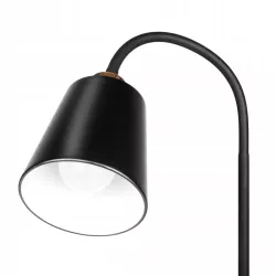 Lampa Stojąca Podłogowa LED czarna 145cm Do Czytania E27 czarna złota-5904703017332