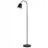 Lampa Stojąca Podłogowa LED czarna 145cm Do Czytania E27 czarna złota-5904703017332