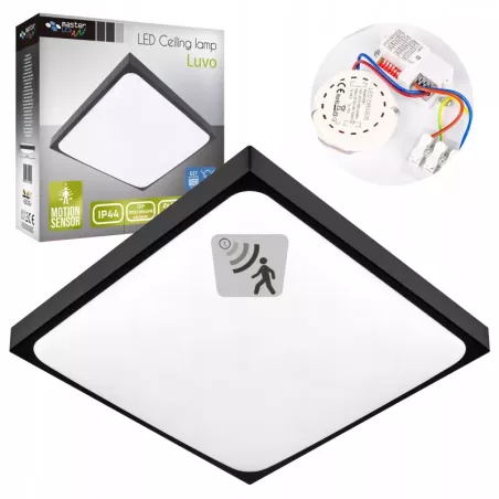 Plafon LED Panel Sufitowy Natynkowy Lampa 2x E27 CZUJNIK RUCHU Kwadratowy-5904703017264