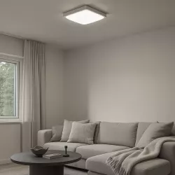 Plafon LED Lampa sufitowa panel 2x E27 CZUJNIK RUCHU kwadratowy Natynkowy-5904703017257