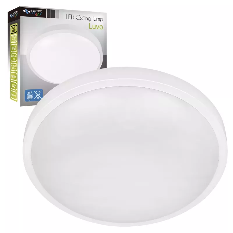 Lampa sufitowa LED Plafon natynkowy okrągły 2x E27 Oprawa biała-5904703017219