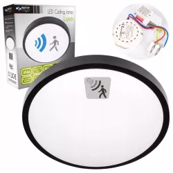 Plafon LED Panel Sufitowy Natynkowy Lampa 2x E27 CZUJNIK RUCHU Okrągły-5904703017202