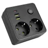 Przedłużacz listwa zasilająca USB rozgałęźnik 2 GNIAZDA UZIEMIENIE 3x USB C-5904703017790