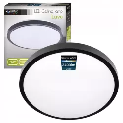 Plafon LED Panel Sufitowy Natynkowy Lampa 24W Okrągły 4000K czarny-5904703019367