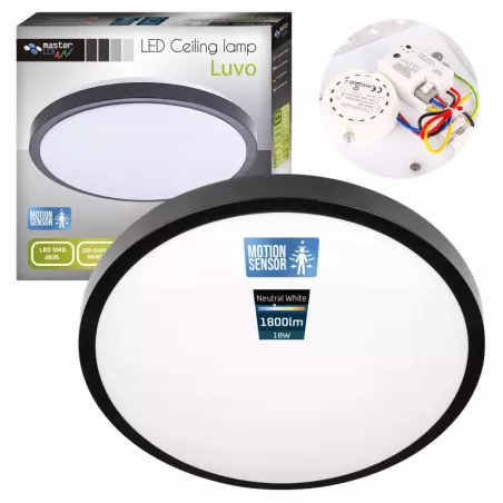 Plafon LED Panel Sufitowy CZUJNIK RUCHU Natynkowy Lampa 18W Nie Mruga-5904703019374
