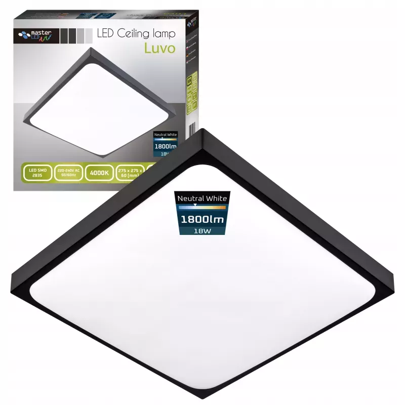PLAFON LED LAMPA PANEL SUFITOWA NATYNKOWA 18W 4000K KWADRATOWY-5904703018360