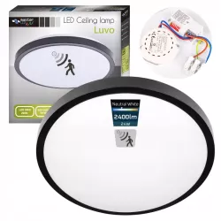 PLAFON LED lampa sufitowa panel 24W 4000K CZUJNIK RUCHU DIP natynkowy-5904703019404