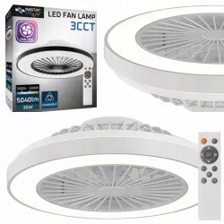 PLAFON WENTYLATOR SUFITOWY WIATRAK LAMPA LED 50cm APLIKACJA BLUETOOTH 3CCT-5904703019145