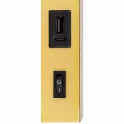 Kinkiet ścienny lampka do czytania USB G9 wewnętrzna LED kula szklana złoty-5904703020905