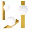 Kinkiet ścienny lampka do czytania wewnętrzna G9 LED kula szklana złoty-5904703020899