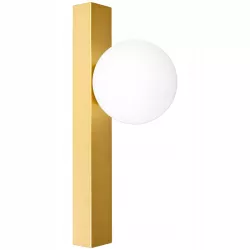 Kinkiet ścienny lampka do czytania wewnętrzna G9 LED kula szklana złoty-5904703020899