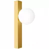 Kinkiet ścienny lampka do czytania wewnętrzna G9 LED kula szklana złoty-5904703020899