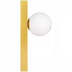 Kinkiet ścienny lampka do czytania wewnętrzna G9 LED kula szklana złoty-5904703020899