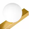 Kinkiet ścienny lampka do czytania wewnętrzna G9 LED kula szklana złoty-5904703020899