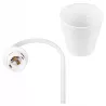Lampa Stojąca Podłogowa LED biała 145cm Do Czytania E27 regulowana DREWNO-5904703022657