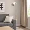 Lampa Stojąca Podłogowa LED biała 145cm Do Czytania E27 regulowana DREWNO-5904703022657