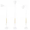 Lampa Stojąca Podłogowa LED biała 145cm Do Czytania E27 regulowana DREWNO-5904703022657