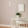 Lampa Stojąca Podłogowa LED biała 145cm Do Czytania E27 regulowana DREWNO-5904703022657