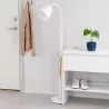 Lampa Stojąca Podłogowa LED biała 145cm Do Czytania E27 regulowana DREWNO-5904703022657