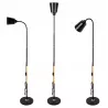 Lampa Stojąca Podłogowa LED czarna 145cm Do Czytania E27 regulowana DREWNO-5904703022664