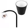 Lampa Stojąca Podłogowa LED czarna 145cm Do Czytania E27 regulowana DREWNO-5904703022664