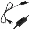 Lampa Stojąca Podłogowa LED czarna 145cm Do Czytania E27 regulowana DREWNO-5904703022664