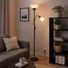 Lampa Stojąca Podłogowa LED 176cm Do Czytania E27 E14 regulowana czarna-5904703022671