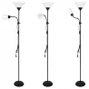 Lampa Stojąca Podłogowa LED 176cm Do Czytania E27 E14 regulowana czarna-5904703022671