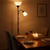 Lampa Stojąca Podłogowa LED 176cm Do Czytania E27 E14 regulowana czarna-5904703022671