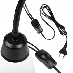 Lampa Stojąca Podłogowa LED 176cm Do Czytania E27 E14 regulowana czarna-5904703022671