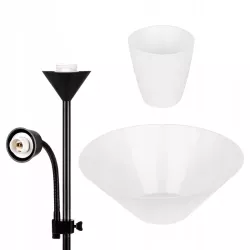 Lampa Stojąca Podłogowa LED 176cm Do Czytania E27 E14 regulowana czarna-5904703022671