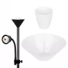 Lampa Stojąca Podłogowa LED 176cm Do Czytania E27 E14 regulowana czarna-5904703022671