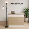 Lampa Stojąca Podłogowa LED 176cm Do Czytania E27 E14 regulowana czarna-5904703022671