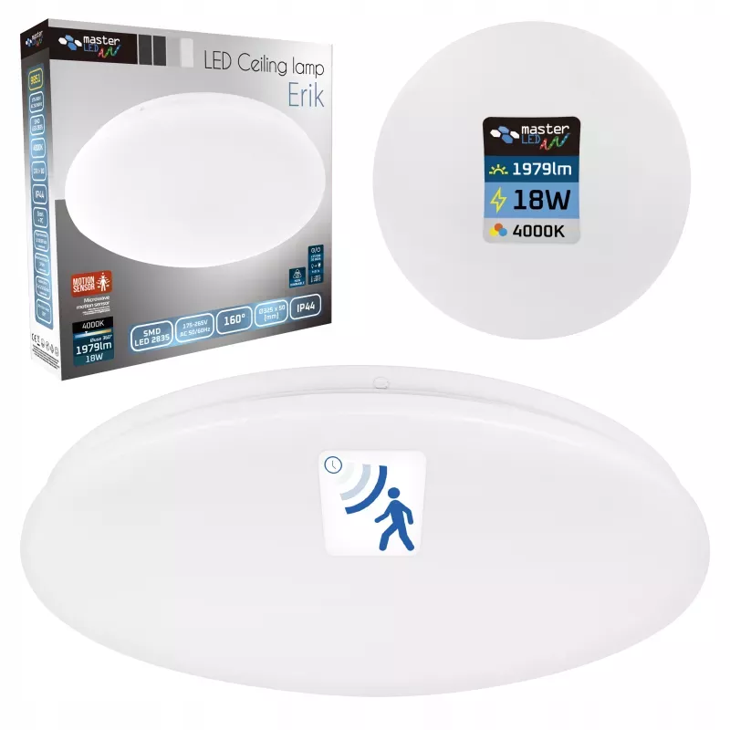 PLAFON LED Lampa sufitowa panel 18W 4000K CZUJNIK RUCHU DIP natynkowy-5904703023456