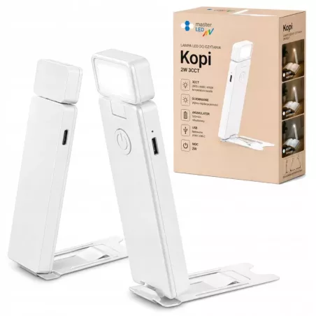 LAMPKA DO CZYTANIA KSIĄŻEK LED NOCNA BIURKOWA BEZPRZEWODOWA USB Z KLIPSEM-5904703029199