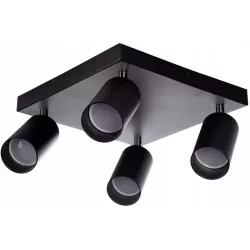 Lampa Sufitowa GU10 VIKI-L 4 spot czarna kwadrat-5908263384743