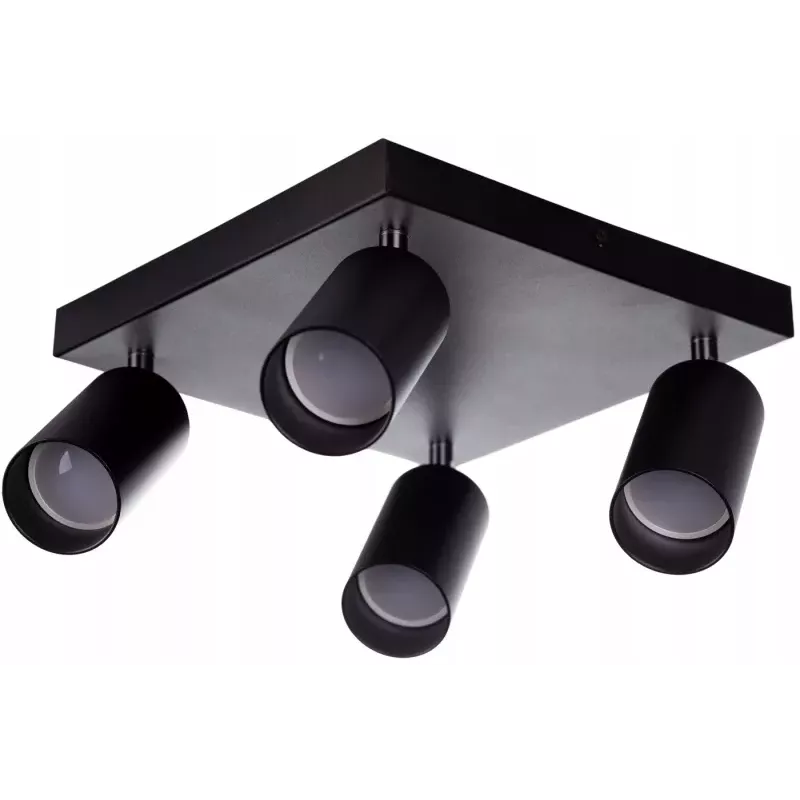 Lampa Sufitowa GU10 VIKI-L 4 spot czarna kwadrat-5908263384743