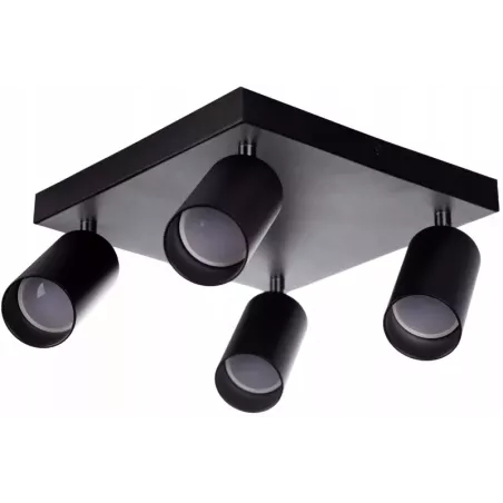 Lampa Sufitowa GU10 VIKI-L 4 spot czarna kwadrat-5908263384743