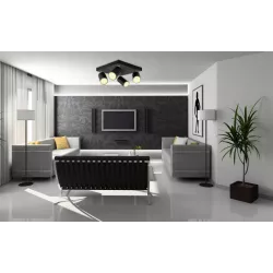 Lampa Sufitowa GU10 VIKI-L 4 spot czarna kwadrat-5908263384743