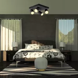 Lampa Sufitowa GU10 VIKI-L 4 spot czarna kwadrat-5908263384743
