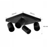 Lampa Sufitowa GU10 VIKI-L 4 spot czarna kwadrat-5908263384743
