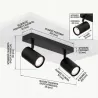 Lampa sufitowa HALOGENOWA kinkiet OPRAWA LED reflektor SPOT 2x GU10-5908263384729